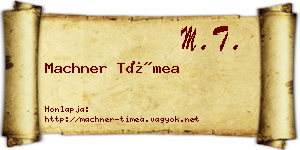 Machner Tímea névjegykártya